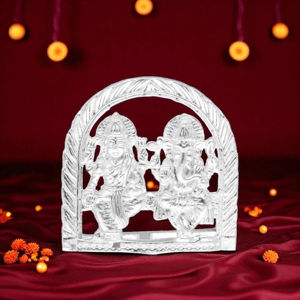Silver Lakshmi Ganesh Idol