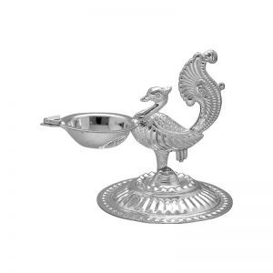 Decorative Silver Diwali Diya