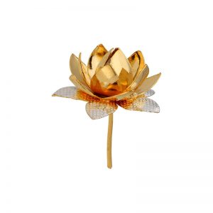 Silver Lotus Flower Diwali Gift