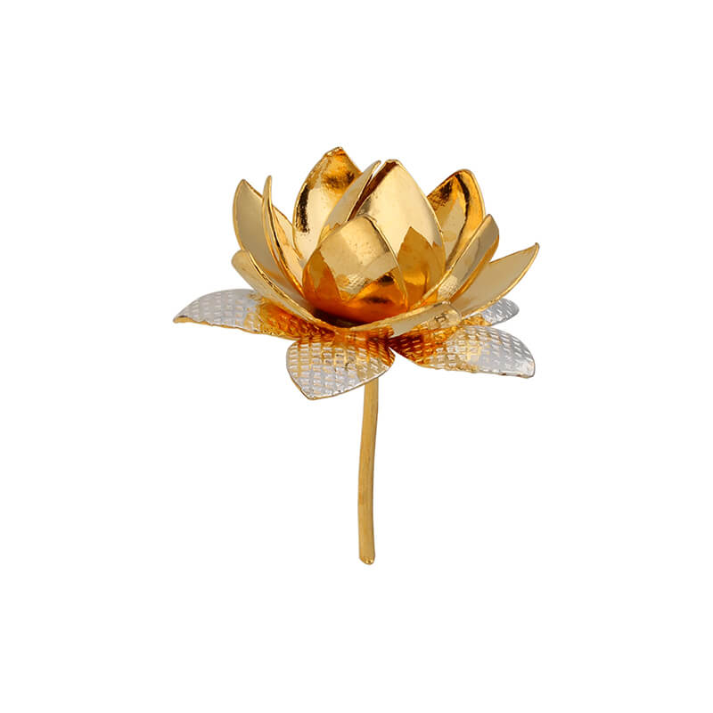 Silver Lotus Flower Diwali Gift