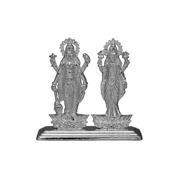Vishnu Lakshmi Silver idol