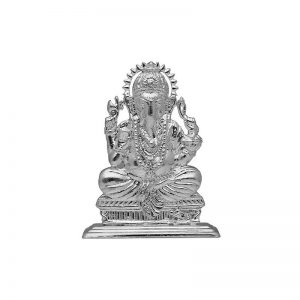Royal Ganesh Silver Idol