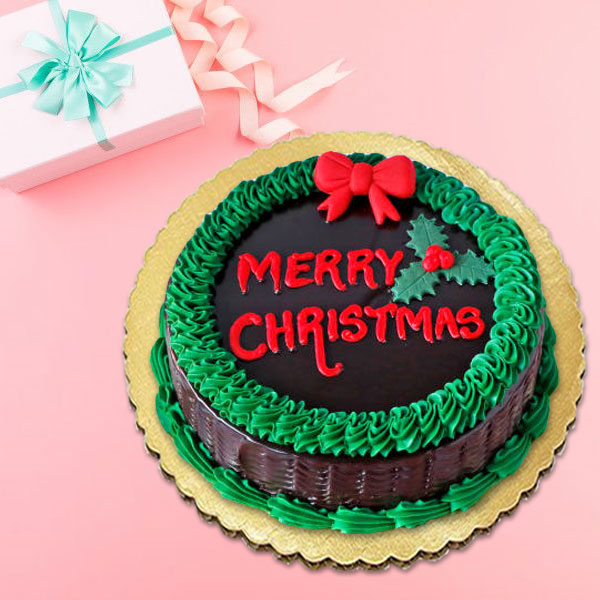 Merry Christmas Chocolate Cake