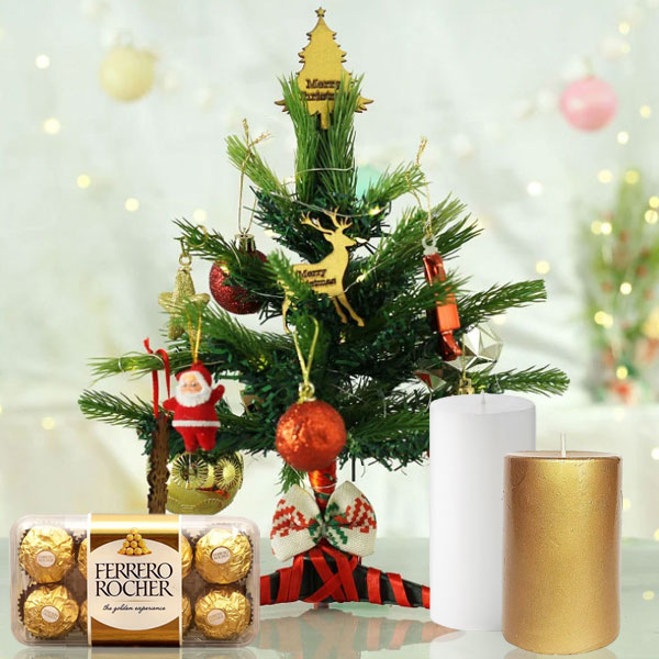 Xmas Tree with Candles Ferrero Rocher