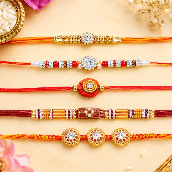 Fabulous Rakhi Set of 5 Rakhis