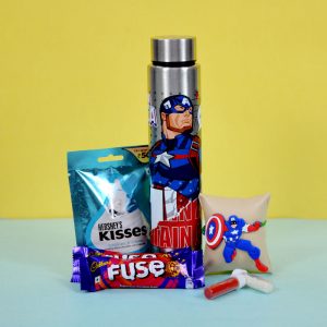 Avengers Captain America Kids Rakhi Hamper