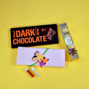 Kids Cartoon Rakhi with Dark Chocolates