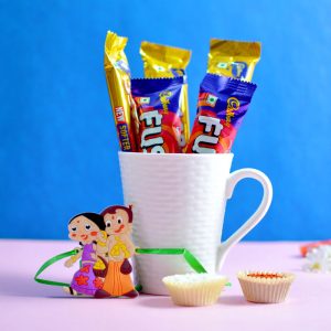 Cute Kids Rakhi with Mug Chocolate