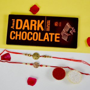 Amul Dark Chocolate with 2 Brother Rakhis