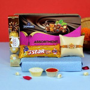 Royal Rakhi Choco Hamper with One Designer Rakhi