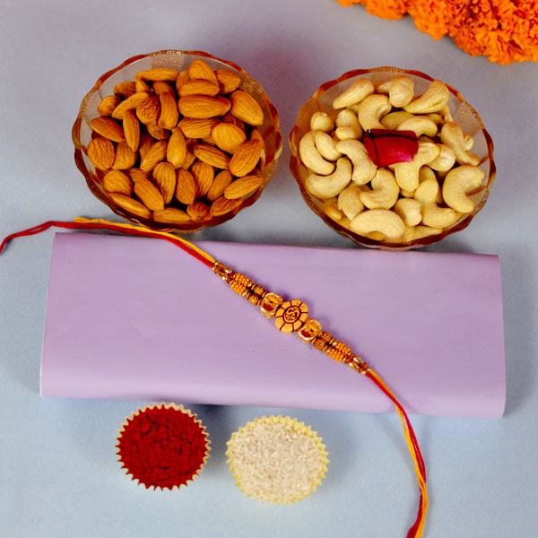 One Rakhi with Dry Fruits