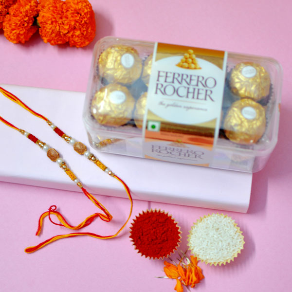 Ferrero Rocher Chocolate with 2 Rakhis