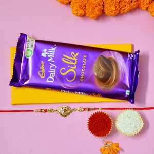 Big Cadbury Silk Chocolate with Rakhi