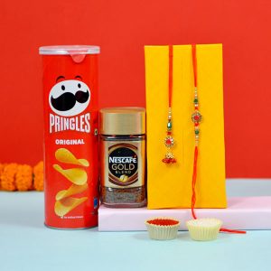 Nescafe Gold with Rakhi Pair Combo Gift