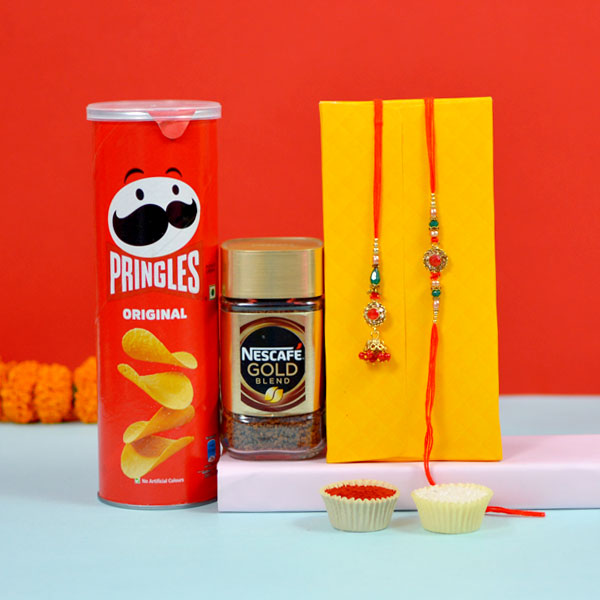 Nescafe Gold with Rakhi Pair Combo Gift