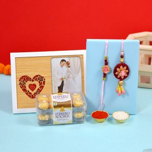 Romantic Rakhi Hamper for Bhaiya Bhabhi