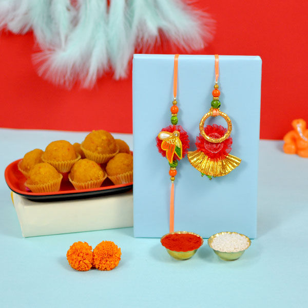 Amazing Rakhi Pair with Motichoor Laddoo