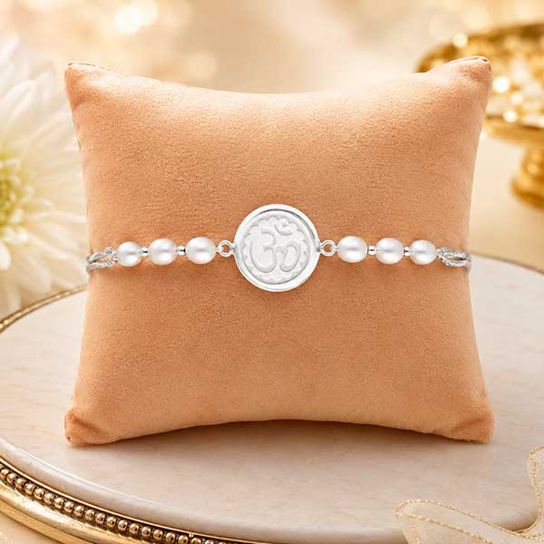 OM Design Pure Silver Rakhi