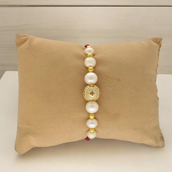 Captivating Designer Unique Pearl Rakhi