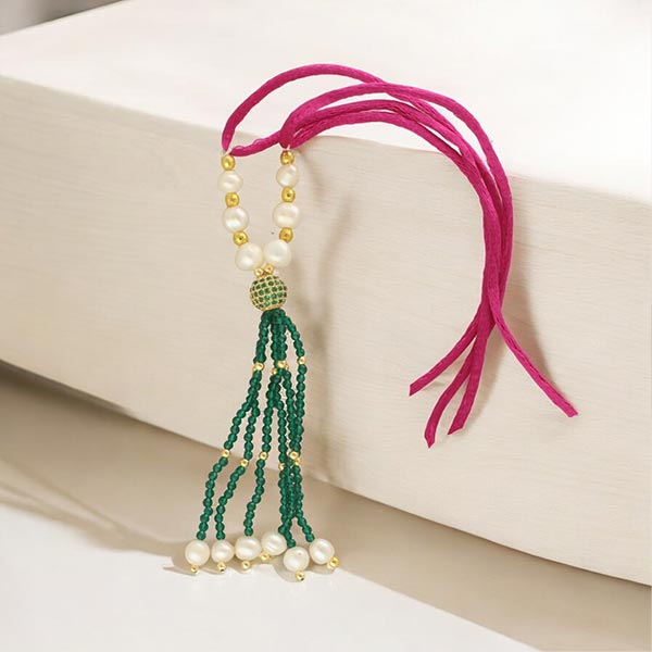 Alluring Designer Lumba Pearl Rakhi
