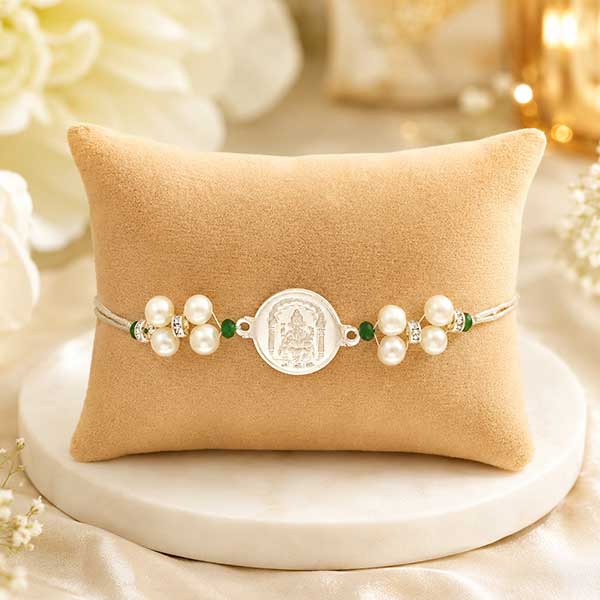 Silver Ganesha Shubh Rakhi