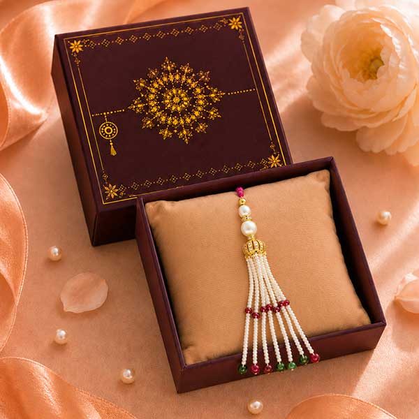 Golden Bloom Lumba Rakhi