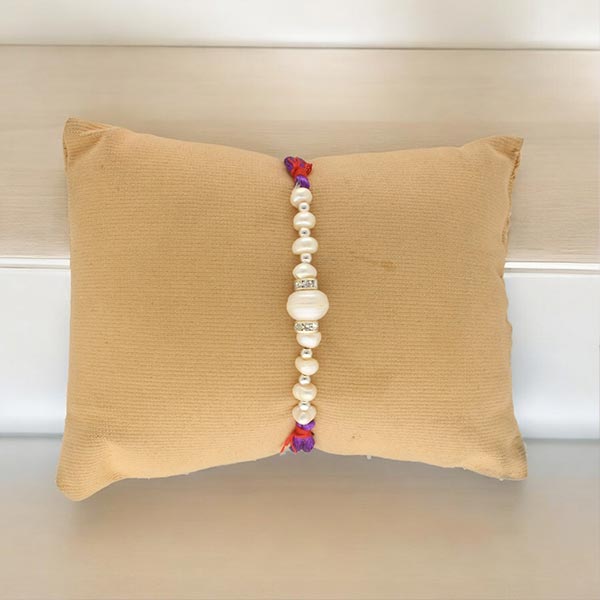 Designer Fresh Water Pearl Rakhi for Brother
