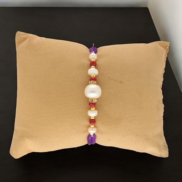 Awesome Pearl Rakhi for Bhaiya
