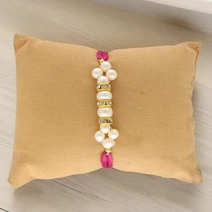 Majestic Fresh Water Pearl Rakhi For Brothers