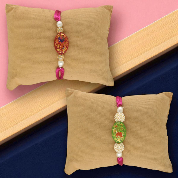 Divine Shield Combo Of 2 Pearl Rakhi