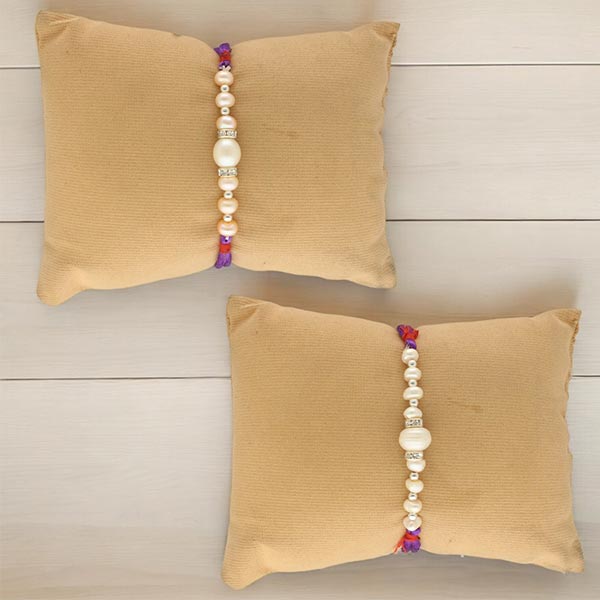 Dazzling combo Of 2 Designer Pearl Rakhis