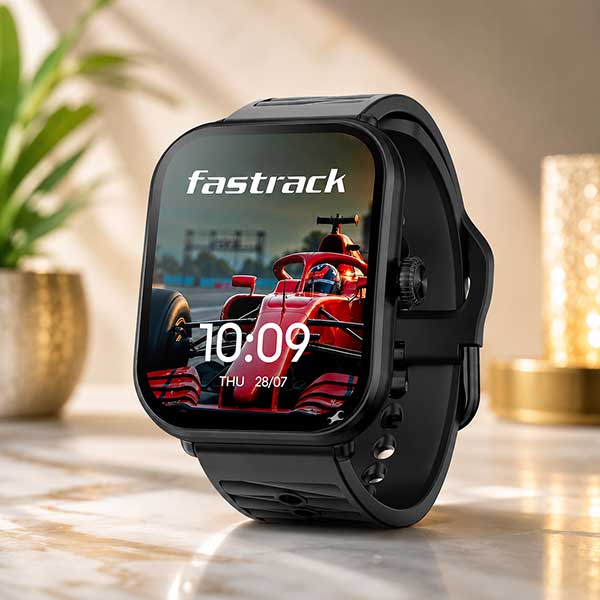 Fastrack Black MYND Smartwatch with AI Watch
