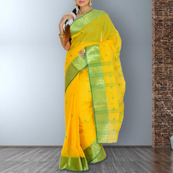 Yellow Tant Cotton Saree