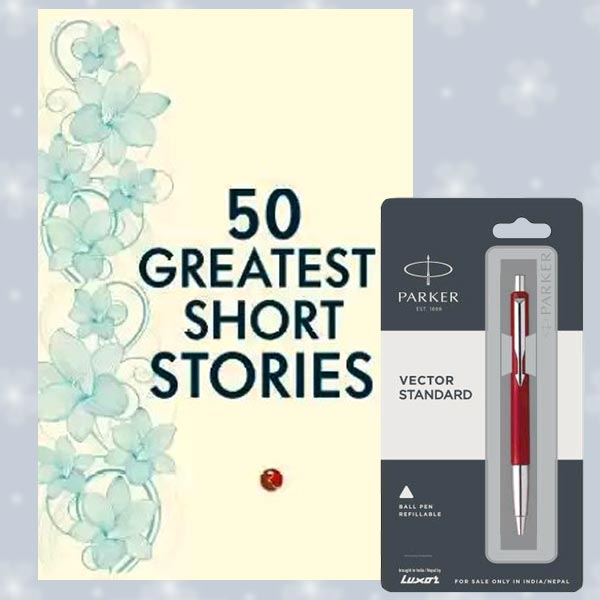 50 Greatest Short Story Book with Parkar Pen