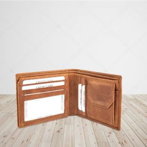 Leather Wallet with Key Ring Gift Set