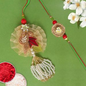 Emboidery Designer Bhaiya Bhabhi Rakhi