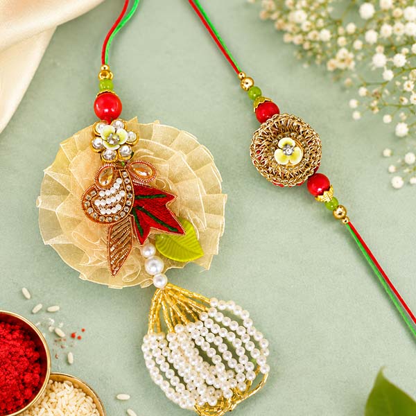 Embroidery Designer Bhaiya Bhabhi Rakhi