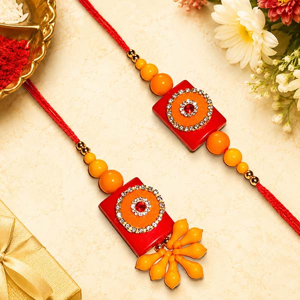 Elegant Rakhi Pair Set