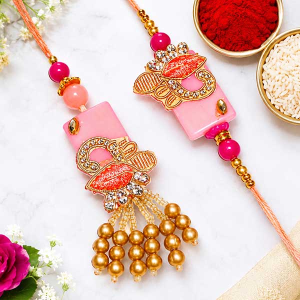 Beautiful Bhaiya Bhabhi Rakhi Pair