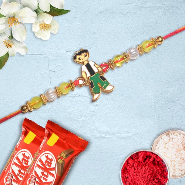 Ben10 Rakhi with 2 Kitkat Chocolates