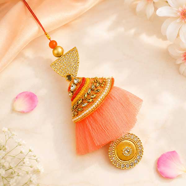 Gorgious Zardoshi Lumba Rakhi