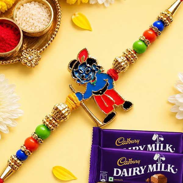 Little Krishna Rakhi with Chocolates