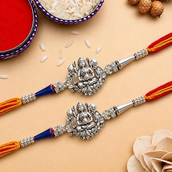 Lucky Maha Laxmi Rakhi Set of 2
