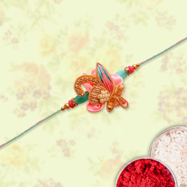 Pink Zardoshi Boutique Rakhi