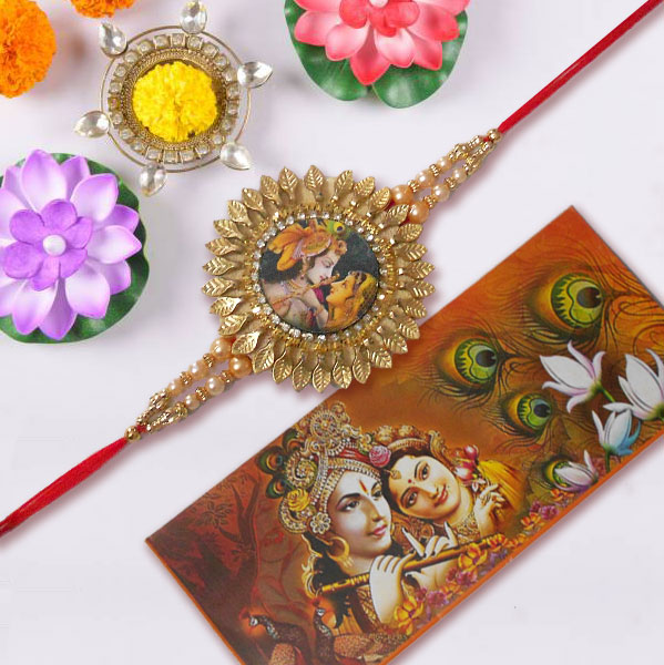 Radha Krishna Rakhi with Envelope