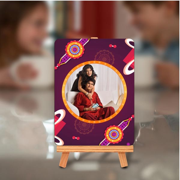 Rakhi Photo Block With Canvas Stand