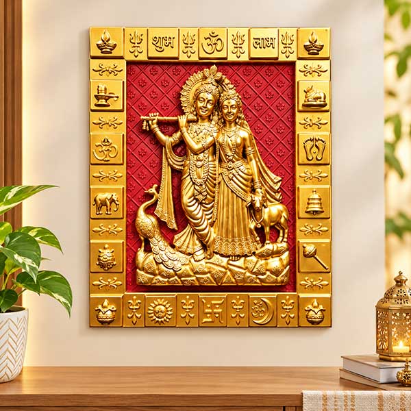 Divine Love Radha Krishna Wall Frame