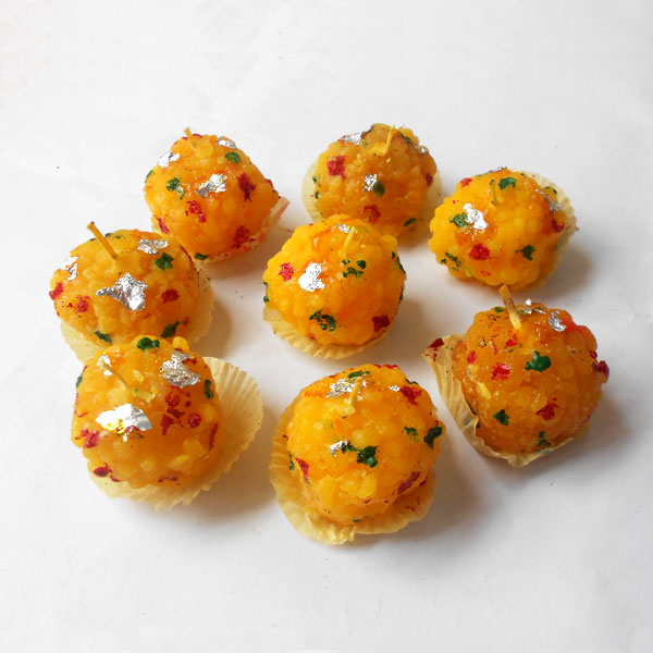 Diwali Laddu Wax Candles