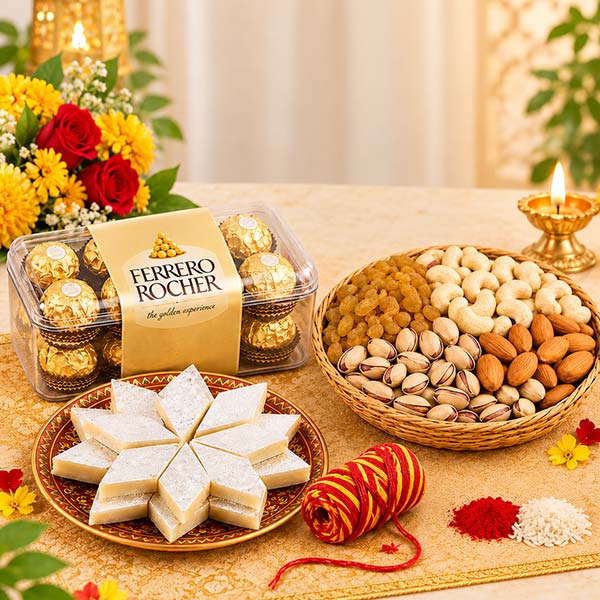 Grand Bhai Dooj Hamper with Tikka Gift