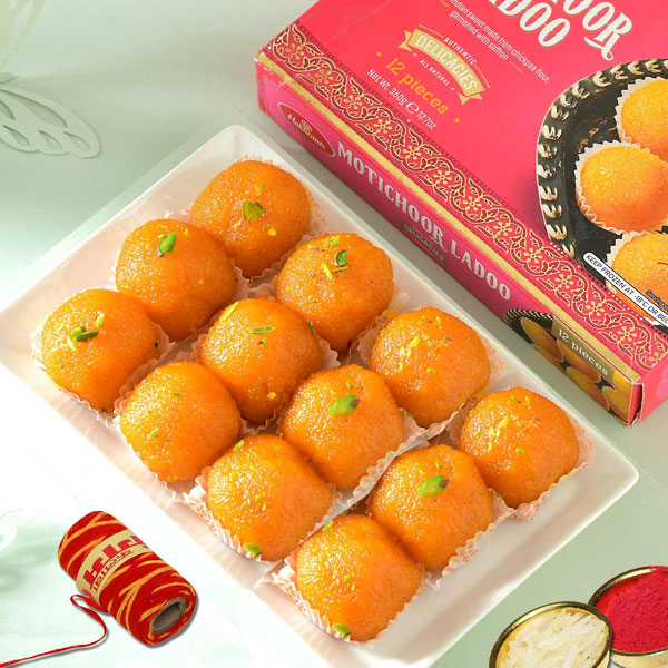 Bhai Dooj Tikka with Motichoor Laddu